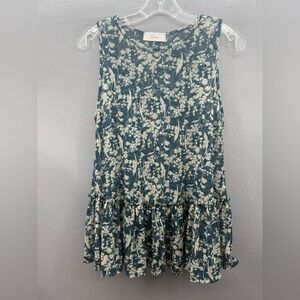 Braeve Women's Flower Print Lace Peplum Tank Size S Romantic